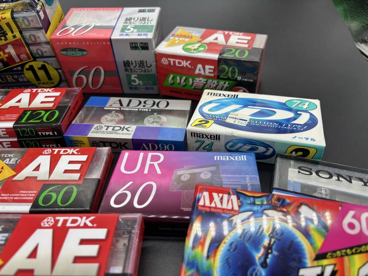 *1 иен старт * кассетная лента . суммировать 47шт.@(no-poji:45шт.@ Hi Posi : 2 шт ) SONY maxell TDK DENON и т.п. носитель записи не использовался & товары долгосрочного хранения 
