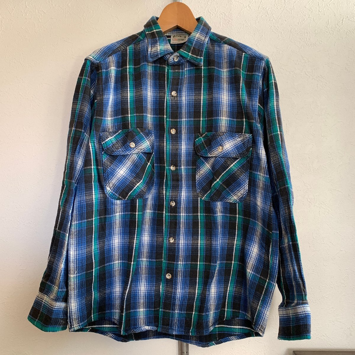 アメリカ古着 90年代 ビンテージ ファイブブラザー ヘビー ネルシャツ U.S Used Clothing Vintage FIVE BROTHER Heavyweight Flannel Shirt_画像2