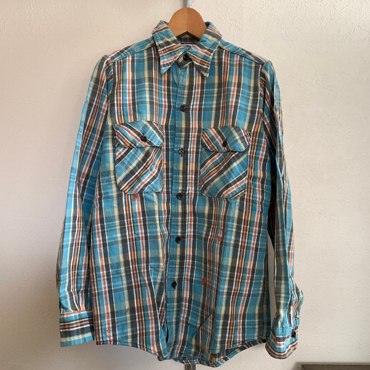 アメリカ古着 70年代 ビンテージ ミスターレッグス ライト ネルシャツ U.S Used Clothing Vintage Mr.Leggs Lightweight Flannel Shirt_画像2