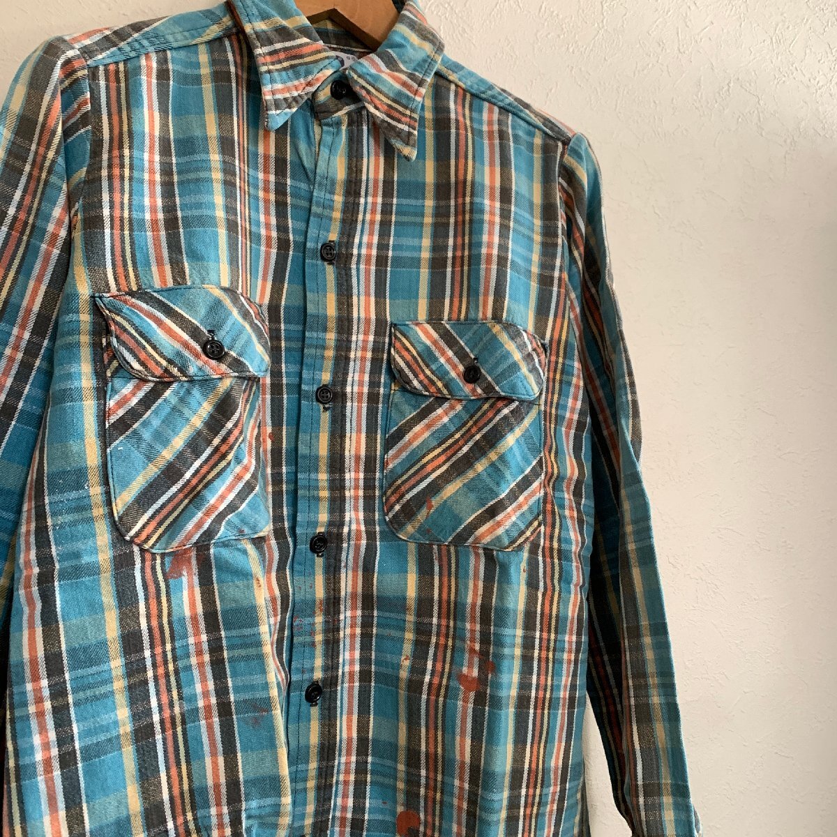 アメリカ古着 70年代 ビンテージ ミスターレッグス ライト ネルシャツ U.S Used Clothing Vintage Mr.Leggs Lightweight Flannel Shirt_画像1