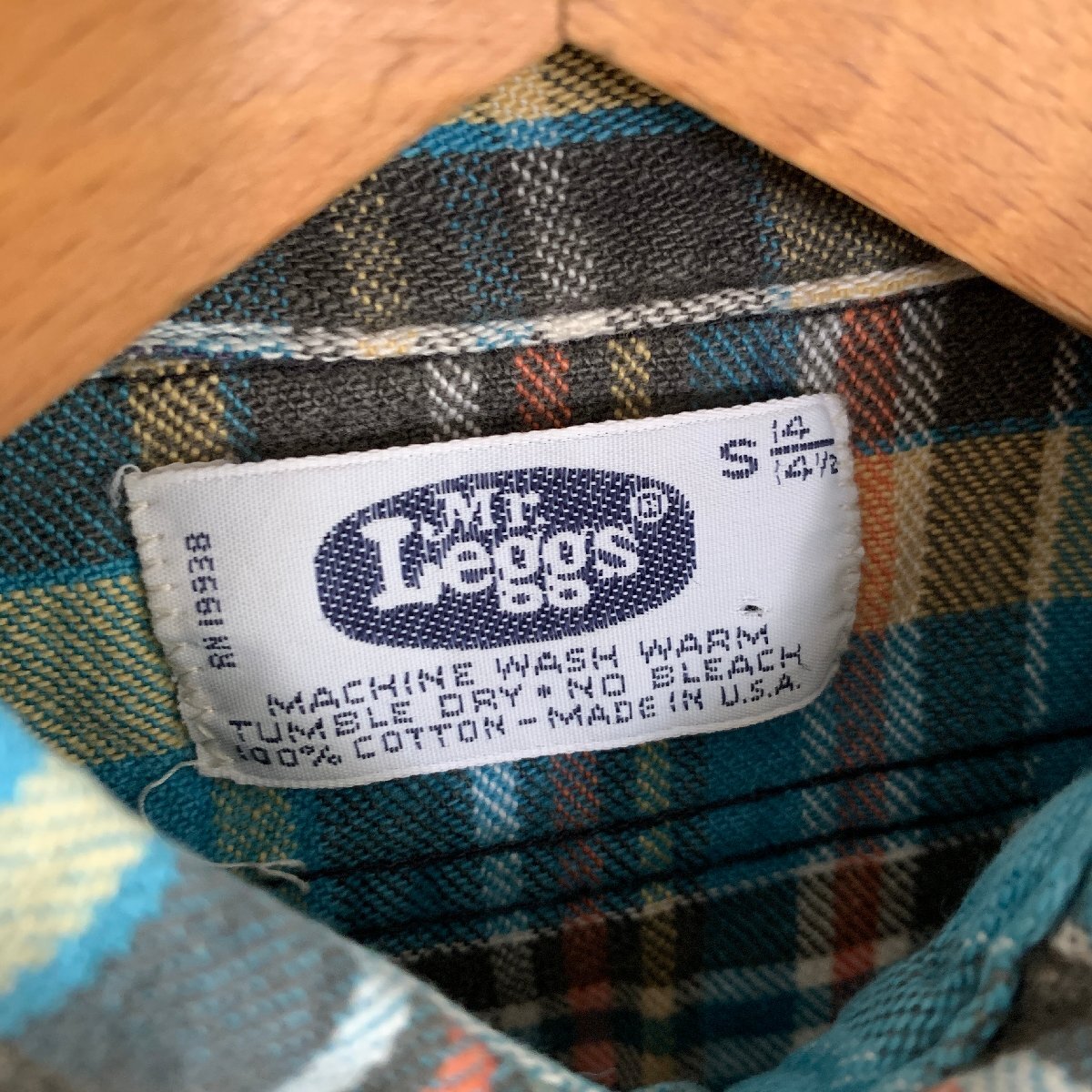 アメリカ古着 70年代 ビンテージ ミスターレッグス ライト ネルシャツ U.S Used Clothing Vintage Mr.Leggs Lightweight Flannel Shirt_画像4
