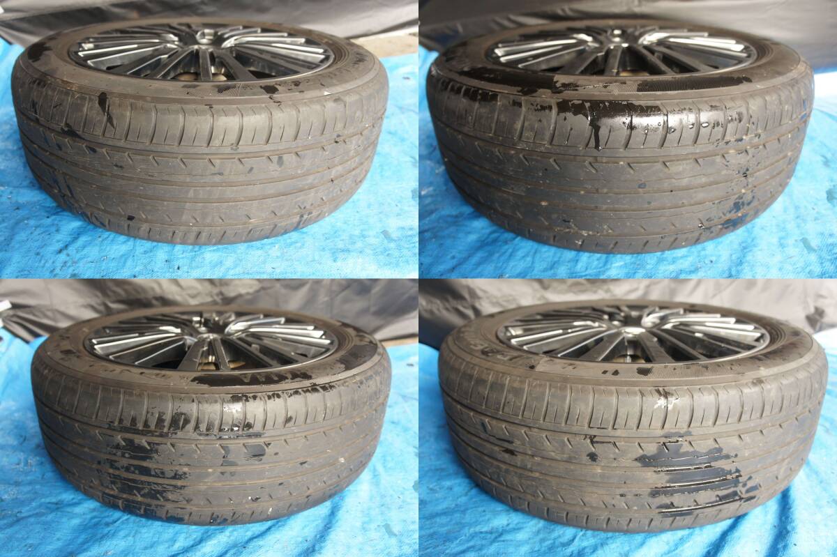 4本 アルミホイール PNE52 後期 HWS アーバンクロム エルグランド 18in 7.5J ET55 PCD114.3 ハブ66mm ／ 夏タイヤ 225/55R18 2023製@14947s_画像9