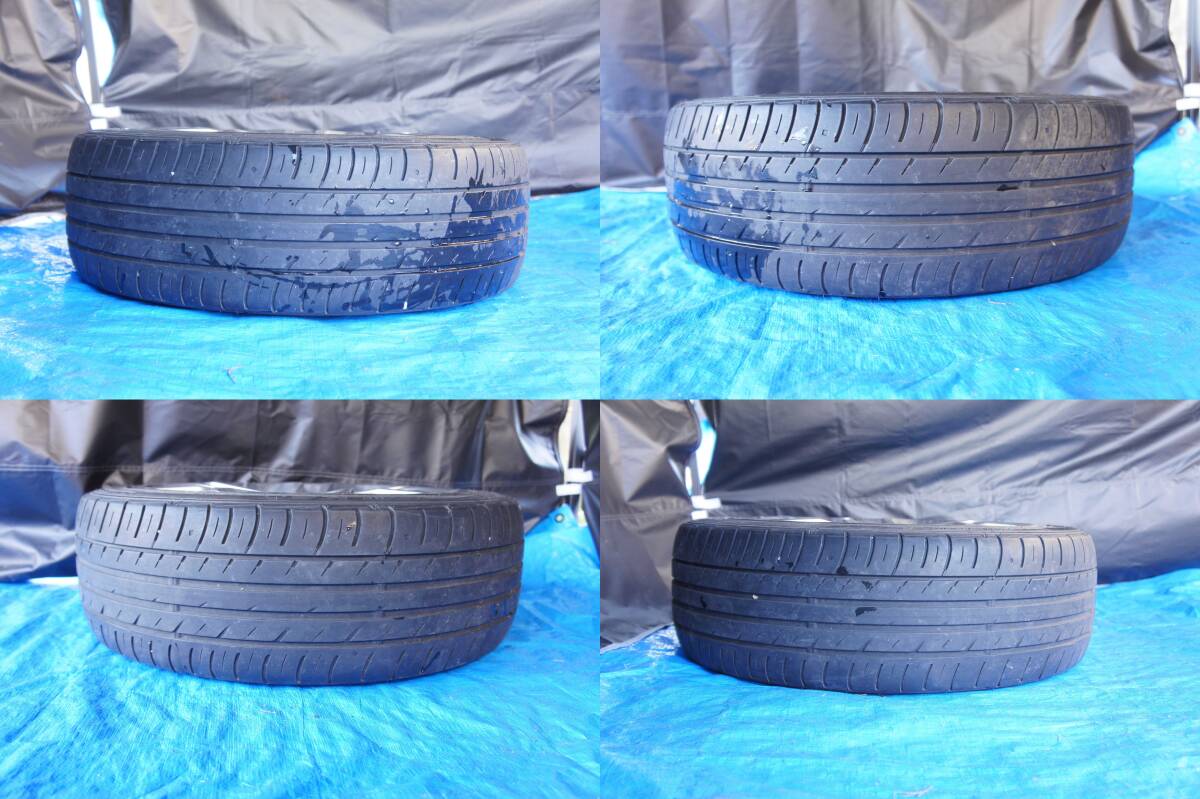 4本 アルミホイール BL5 前期 B型 ブリッツェン レガシィ純正 18インチ 7J ET55 PCD100 ハブ径56mm ／ 夏タイヤおまけ 215/45R18 @14953s_画像5