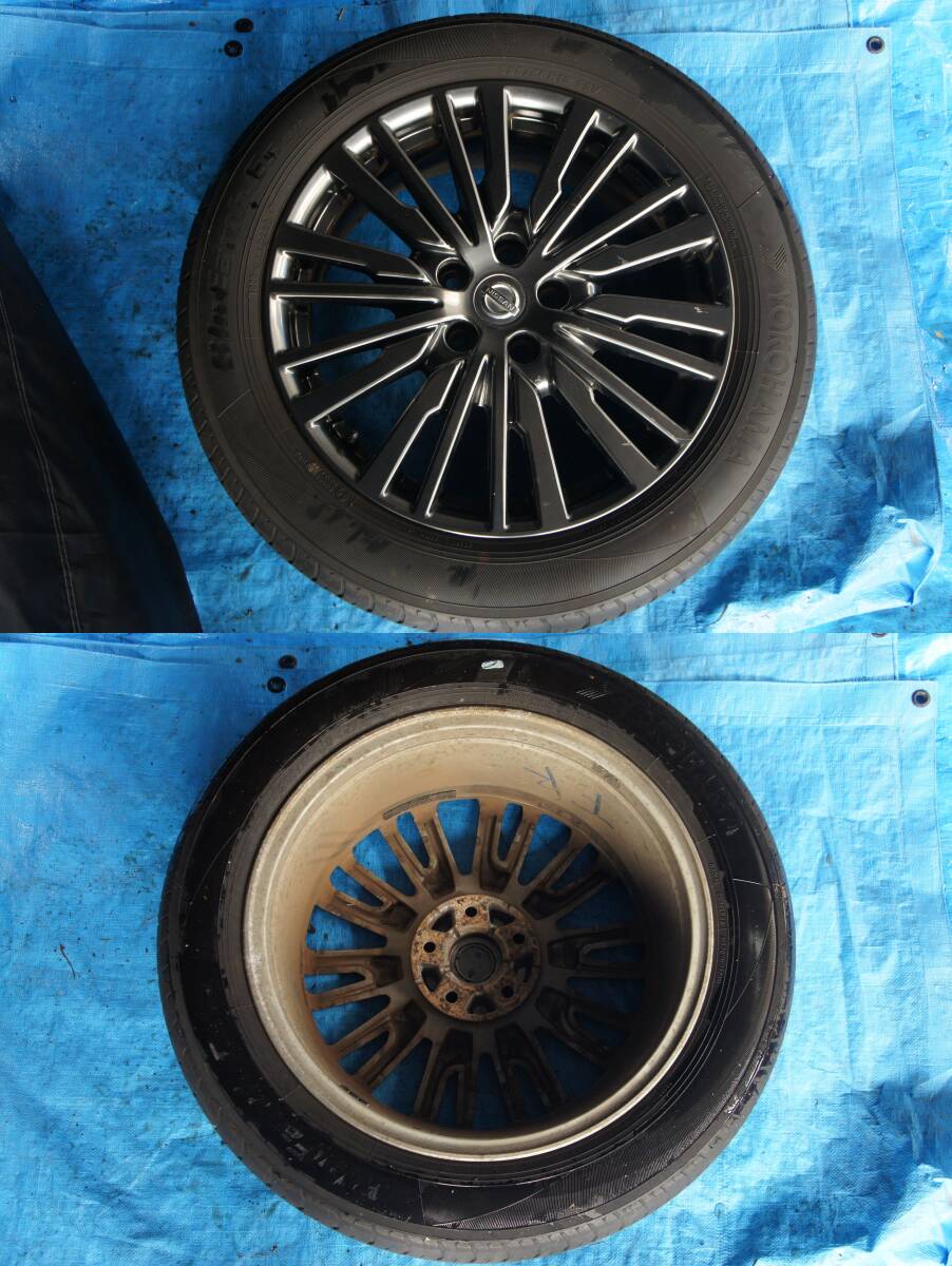 4本 アルミホイール PNE52 後期 HWS アーバンクロム エルグランド 18in 7.5J ET55 PCD114.3 ハブ66mm ／ 夏タイヤ 225/55R18 2023製@14947s_画像8