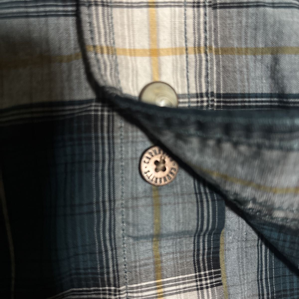 5回着用 carhartt カーハート チェック 長袖 ストレッチ ワーク シャツ 2XLグリーン系 レア_画像3