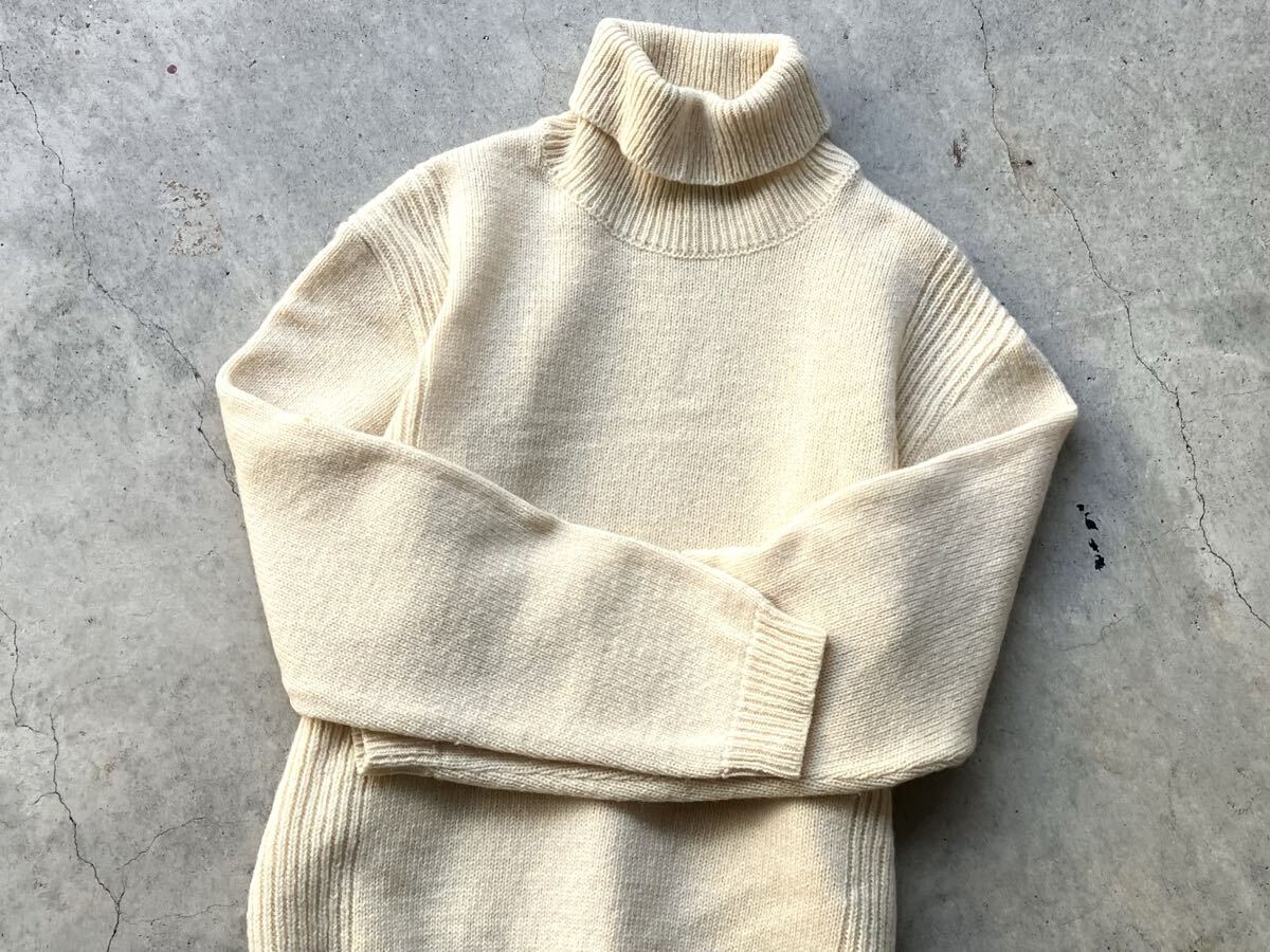フランス製 APC タートルネック仕様 シェットランド ウールニットセーター 2 アーペーセー メンズ_画像6