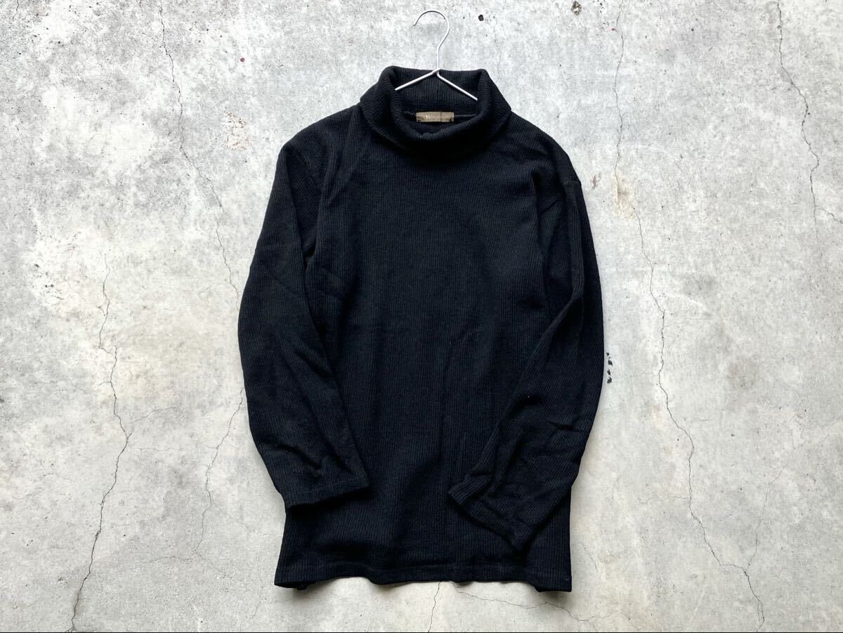 Y's for men タートルネック仕様 ウールニットセーター ワイズフォーメン ヨウジヤマモト メンズ 黒 ブラック_画像2