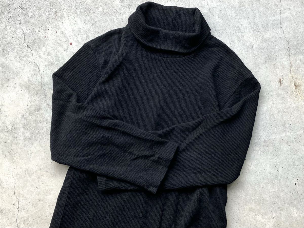 Y's for men タートルネック仕様 ウールニットセーター ワイズフォーメン ヨウジヤマモト メンズ 黒 ブラック_画像6