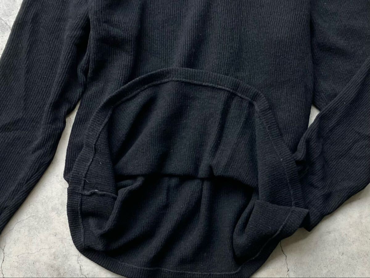 Y's for men タートルネック仕様 ウールニットセーター ワイズフォーメン ヨウジヤマモト メンズ 黒 ブラック_画像9