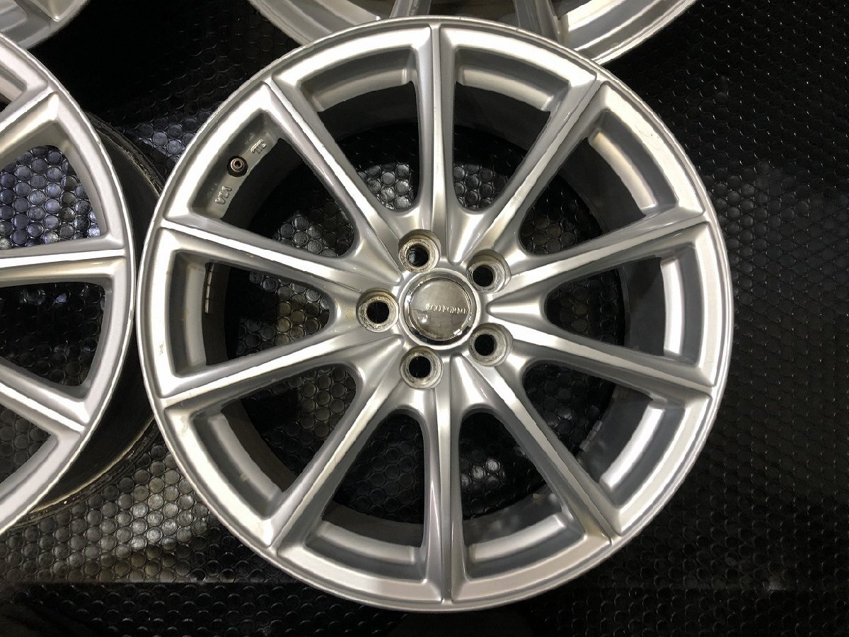 BS BRIDGESTONE ECO FORME エコフォルム 社外ホイール 17インチ 4本 7J5HPCD100+50 トヨタ設計 プリウス カローラ等　(VHF573)_画像3