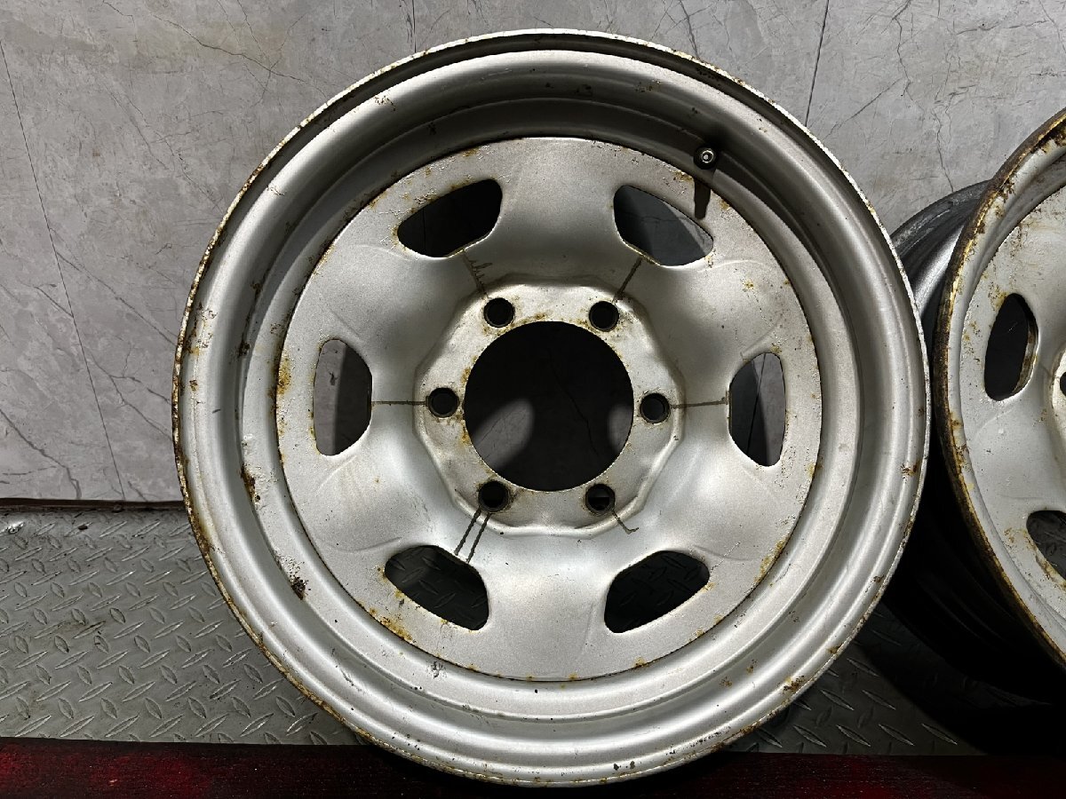 TOYOTA トヨタ 40ランクル/60ランクル 純正スチールホイール 15インチ 4本 6J6HPCD139.7約-5　(MHD492)_画像3