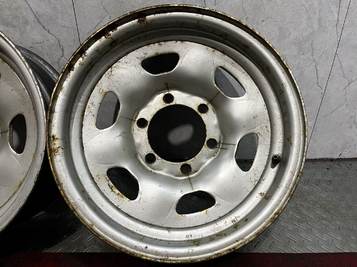 TOYOTA トヨタ 40ランクル/60ランクル 純正スチールホイール 15インチ 4本 6J6HPCD139.7約-5　(MHD492)_画像2