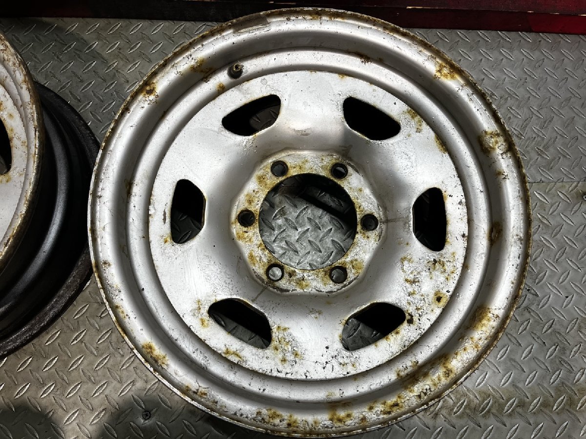 TOYOTA トヨタ 40ランクル/60ランクル 純正スチールホイール 15インチ 4本 6J6HPCD139.7約-5　(MHD492)_画像5