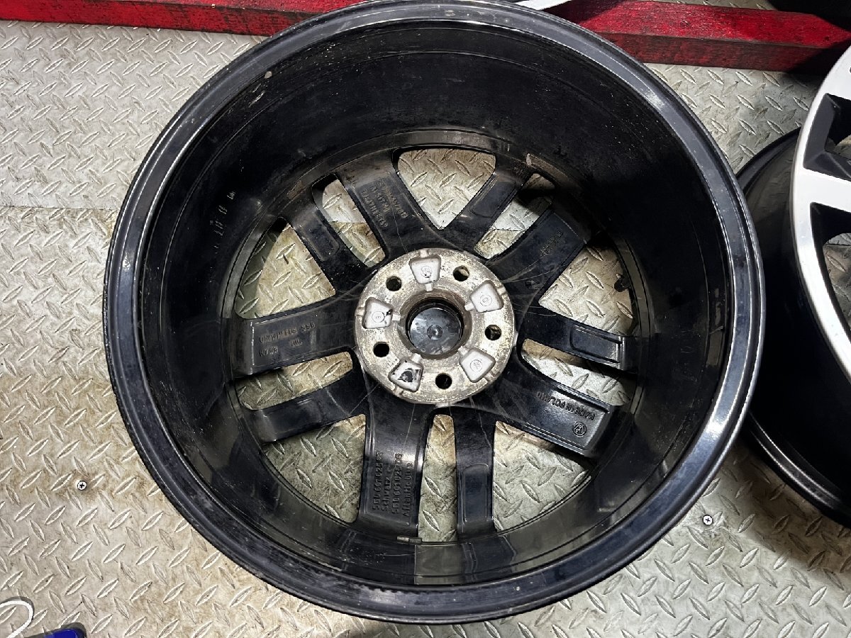 VW フォルクスワーゲン ゴルフ7 純正ホイール 17インチ 4本 7J5HPCD112+49 ブラポリ ゴルフヴァリアントにも　(MHB622)_画像9