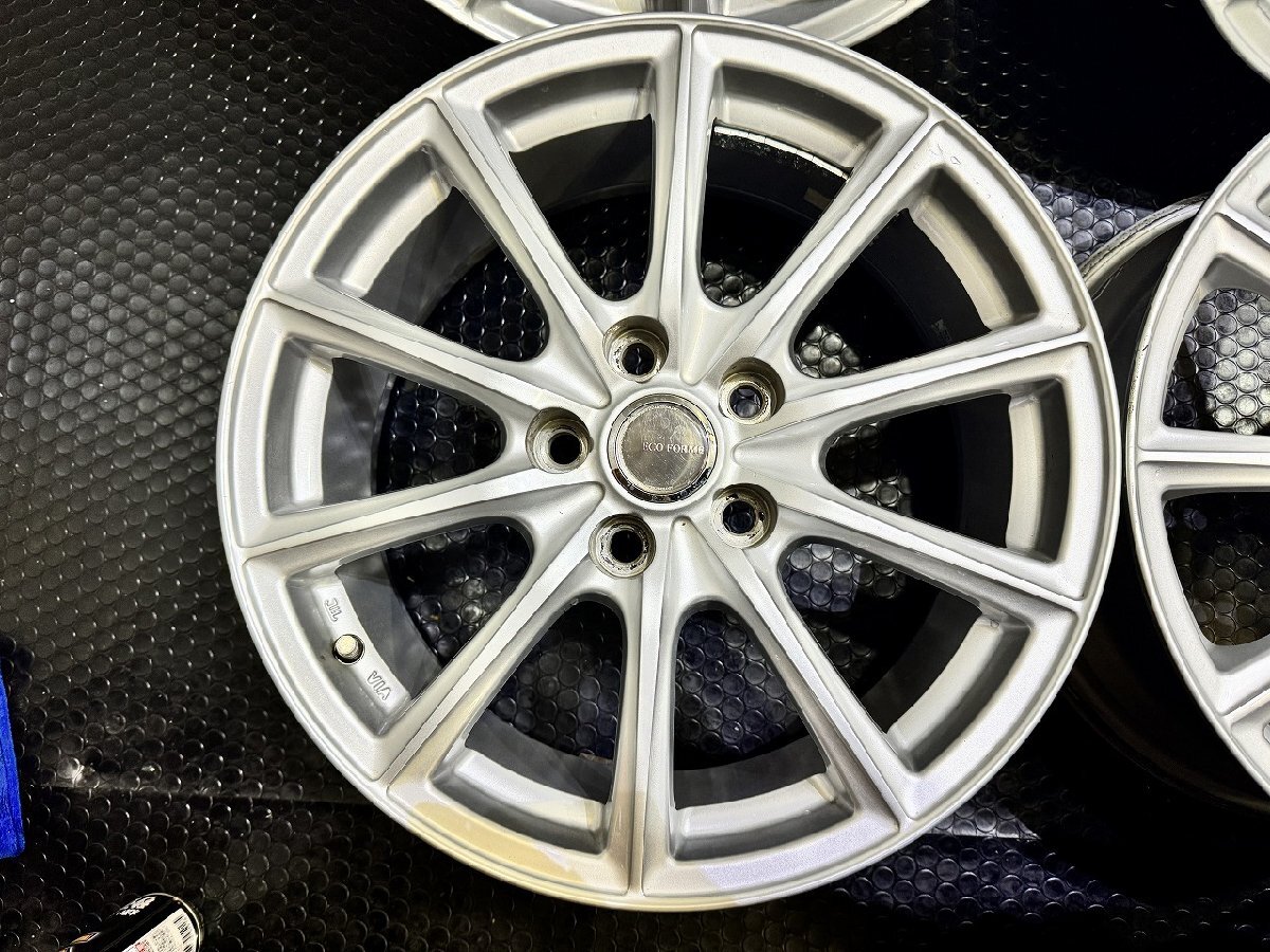 BS BRIDGESTONE ECO FORME エコフォルム 社外ホイール 17インチ 4本 7J5HPCD114.3+45 トヨタ専用設計 60プリウス等　(VHJ516)_画像3