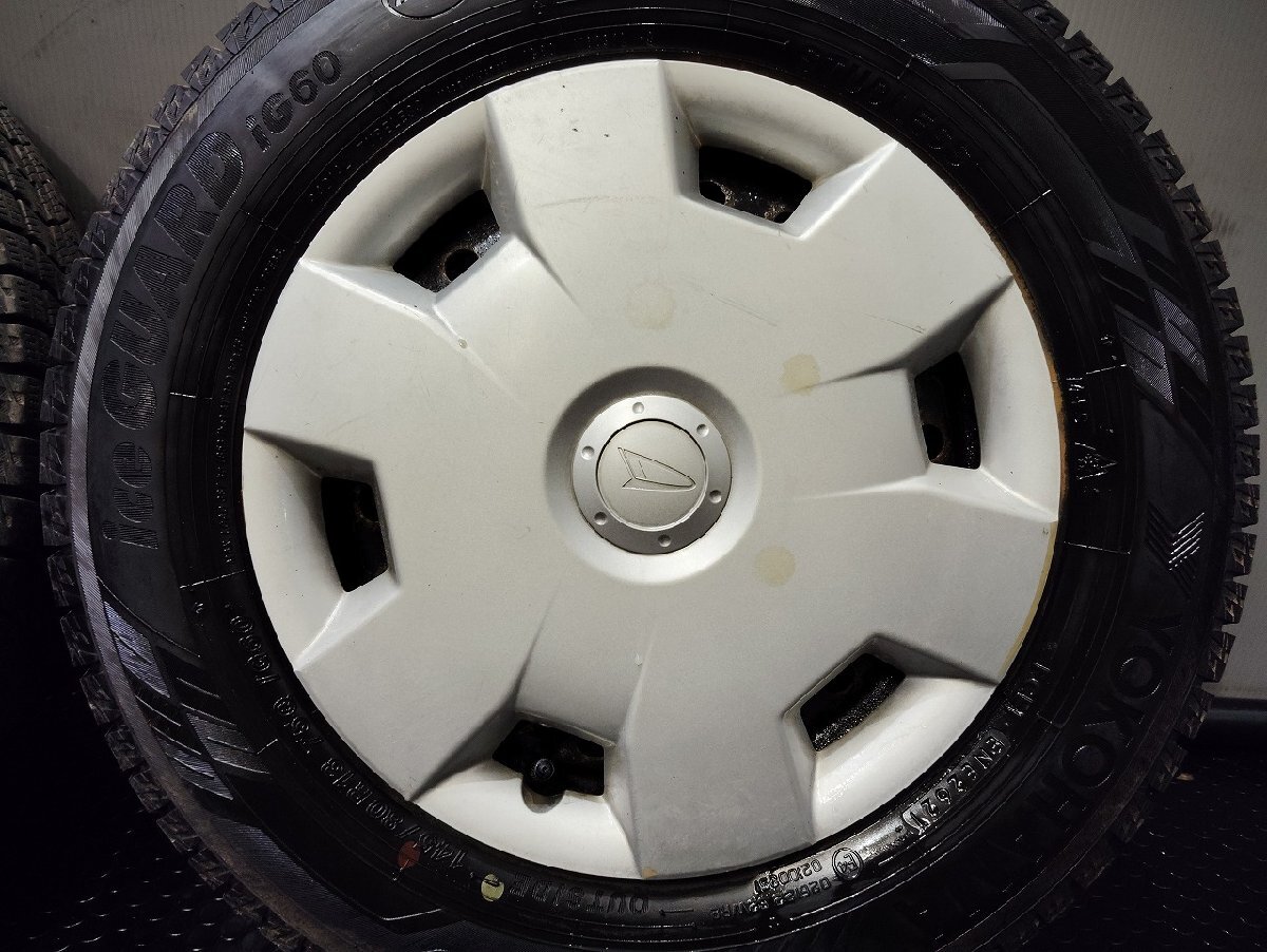 【YK ice GUARD iG60 145/80R13】スタッドレス【ダイハツ 純正ホイール 13インチ 4J4HPCD100】21年製 バリ溝 ミラ タント等 (KTM583)の画像5