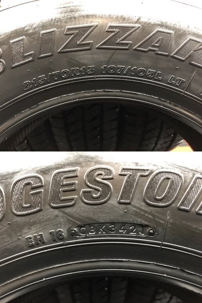 【新品】BS BRIDGESTONE BLIZZAK W979 215/70R15 107/105L LT 15インチ ライトトラック用 スタッドレス 4本 21年製 ハイエース等　(STF053)_画像10