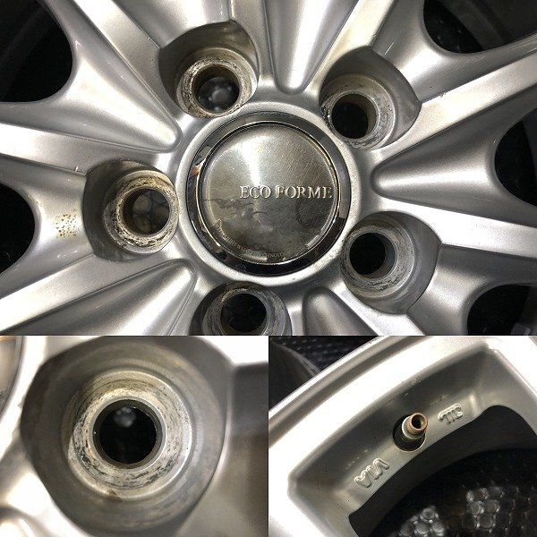 BS BRIDGESTONE ECO FORME エコフォルム 社外ホイール 17インチ 4本 7J5HPCD100+50 トヨタ設計 プリウス カローラ等　(VHF573)_画像6