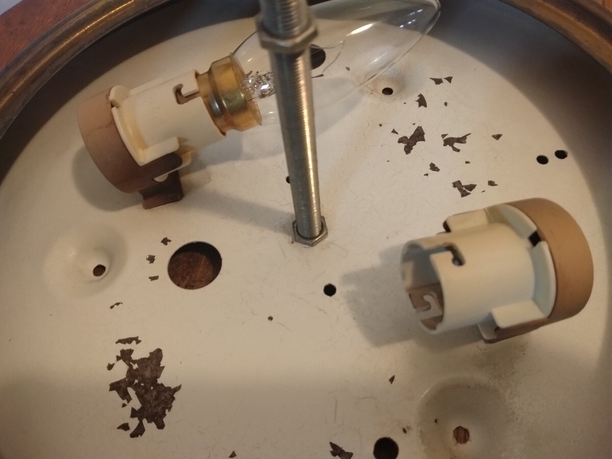 R71031-7 インダストリアル/デザイン模様ガラス/天井付けライト/壁付けペンダントライト 高さ約16cm直径約36cm_画像8