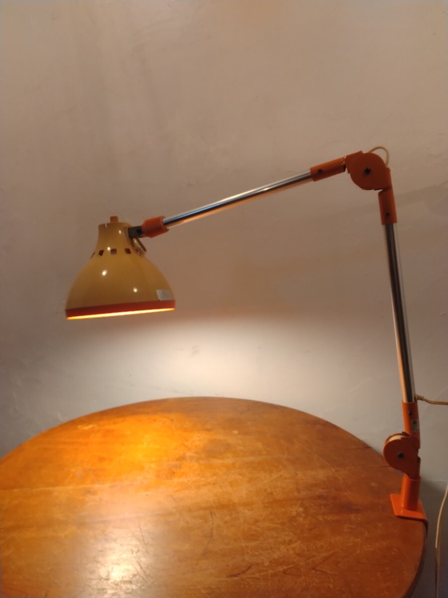 R71017-9 昭和系/レトロポップ/ポップライト/ポップスタイル/Z型卓上ライト 傘直径約20cm_画像1