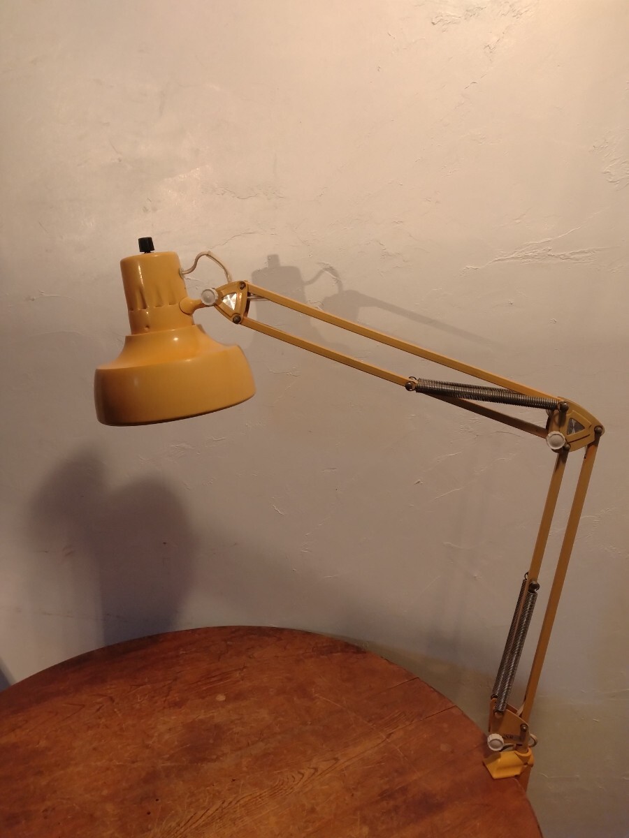 R71020-12 昭和系/イエローカラー/インダストリアル/Z型卓上ライト/傘直径約17.5cm_画像3