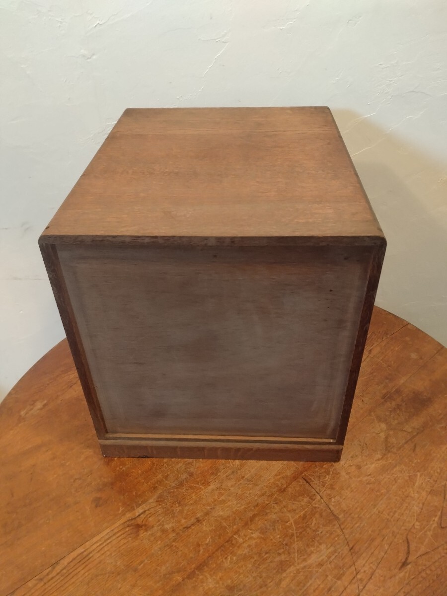 R71023-8古い商店で使われていた プレート付き 4段引き出し② 高さ約33cm幅約30.5cm奥行約38cm_画像8