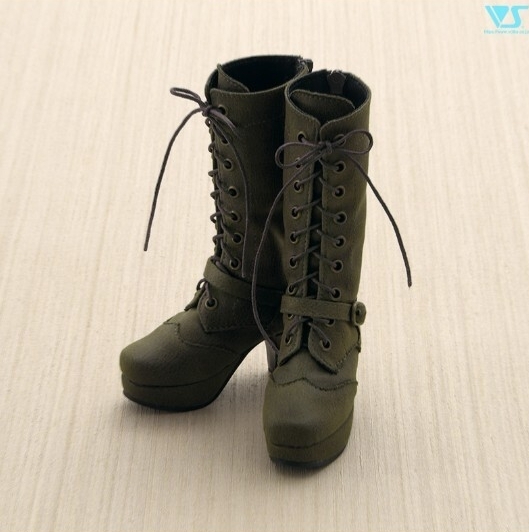ボークス公式◎身長アップ☆カーキ色いかつめ厚底靴◎編み上げブーツ レースアップシューズ◎DD◎DDS◎DDdy◎DDB◎DDSB◎SDB◎SD13◎ドルパ_画像3