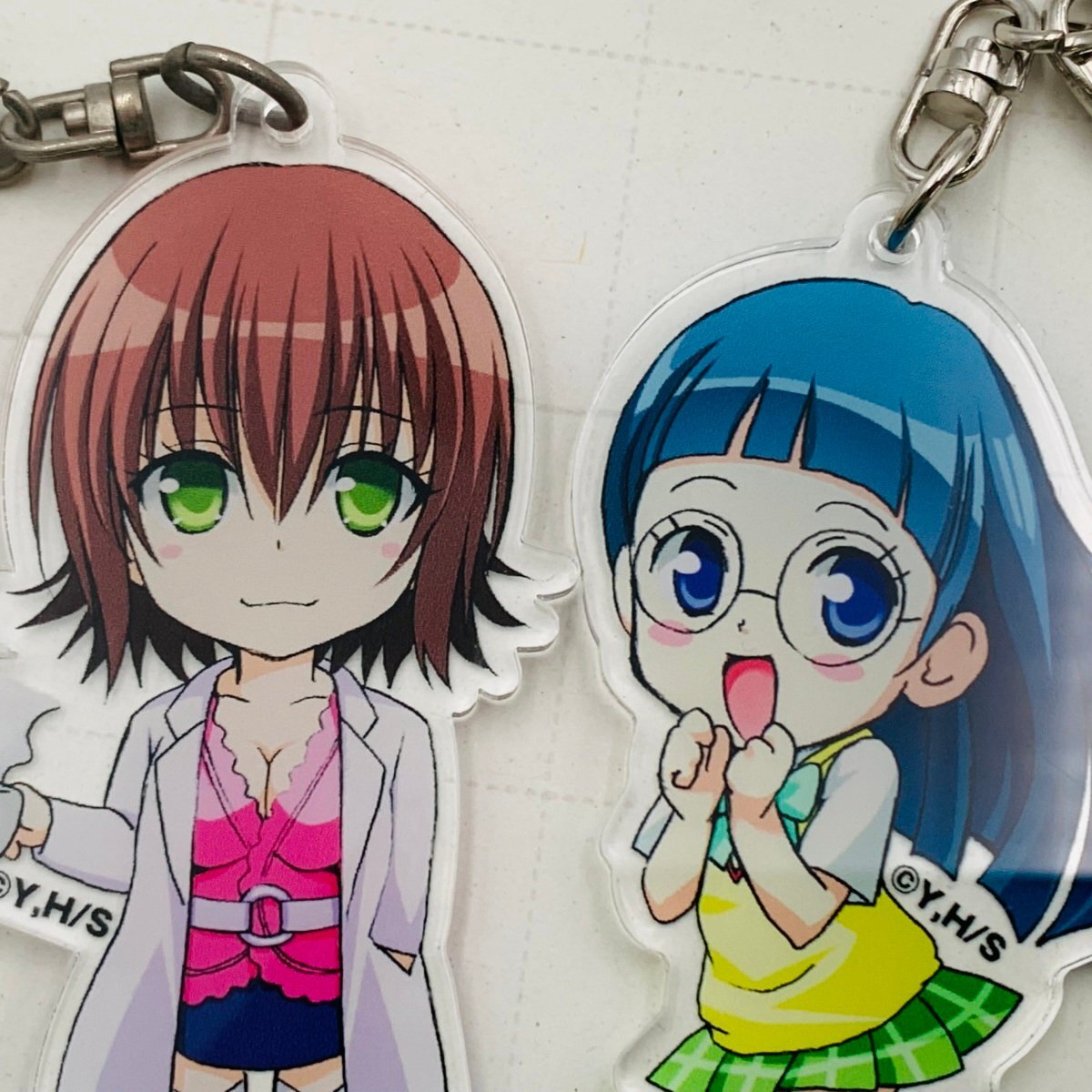 中古品 To LOVEる とらぶる 15周年記念 原画展 ランダムアクキー B 御門涼子 藤崎綾 2種セット_画像1