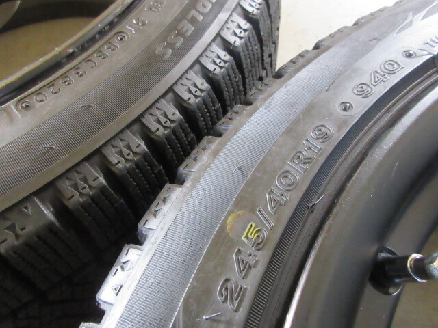 冬用+純正品set/格安売切り!! 日産 FUGA フーガ 純正 (ENKEI)(19x8,5+50 5H/114,3) バリ溝(ブリヂストンVRX2) 245/40R19 純正戻し 黒涂裝品