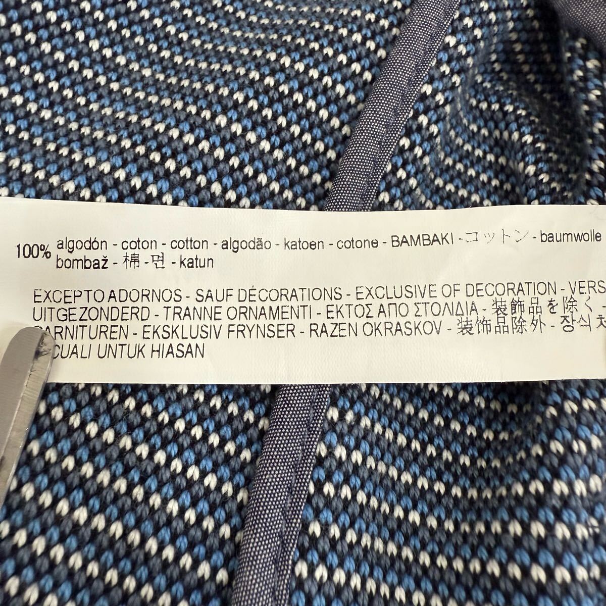 【漂う清涼感】ZARA MAN ザラ 鹿の子 テーラードジャケット ライトブルー メンズ アンコン 46 Mサイズ相当 ストレッチ素材 ラペルピン_画像7