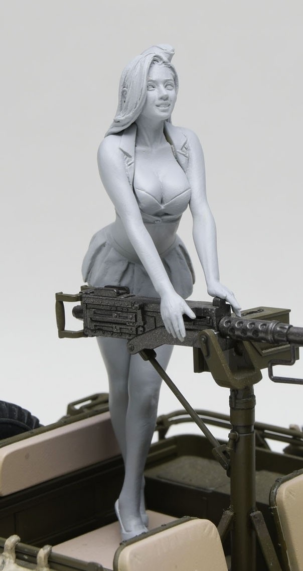 1/24 女性 軍人 ミリタリー 兵士 ミニスカ ミニ 樹脂 模型 未涂裝 未組み立て レジン フィギュア OR V620