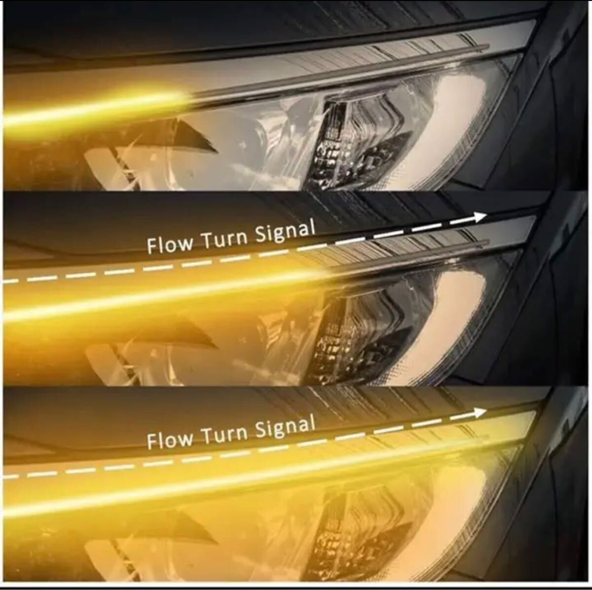 シーケンシャルウインカー 車用LEDテープ 防水 流れるウインカー_画像6