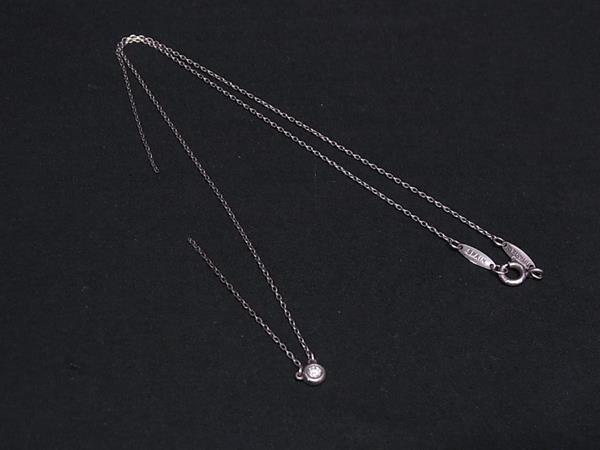 1円 TIFFANY&Co ティファニー バイザヤード 1P ダイヤモンド SV925 ネックレス ペンダント アクセサリー レディース シルバー系 FS4162
