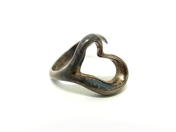 1円 TIFFANY&Co ティファニー エルサペレッティ オープンハート SV925 リング 指輪 アクセサリー 約10号 レディース シルバー系 FS4387