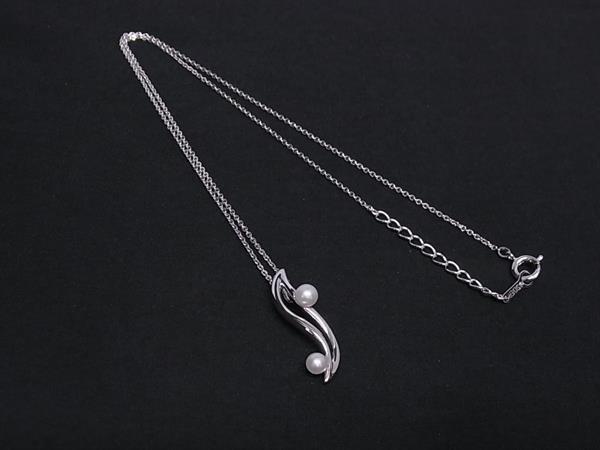 1円 ■美品■ TASAKI タサキ 本真珠 アコヤ真珠 パール 約3mm〜約4mm SV925 ネックレス ペンダント アクセサリー シルバー系 FV0672
