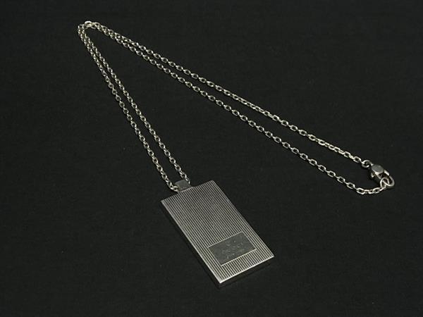 1円 ■美品■ GUCCI グッチ SV925 ネックレス ペンダント アクセサリー メンズ レディース シルバー系 FP6618