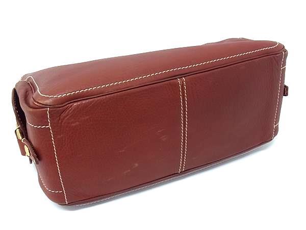 1円 ■美品■ CELINE セリーヌ マカダム ブギーバッグ レザー ハンドバッグ トートバッグ メンズ レディース ブラウン系 FR4867_画像4