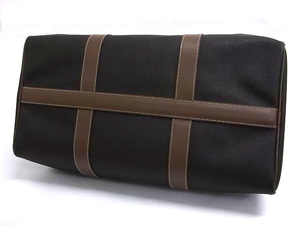 1円 dunhill ダンヒル PVC ハンドバッグ ボストンバッグ トラベルバッグ 旅行かばん メンズ ブラウン系 BN5527_画像4