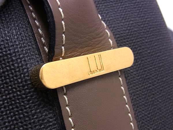 1円 dunhill ダンヒル PVC ハンドバッグ ボストンバッグ トラベルバッグ 旅行かばん メンズ ブラウン系 BN5527_画像6