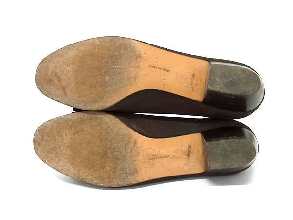 # прекрасный товар # Salvatore Ferragamo Ferragamo vala лента замша туфли-лодочки указанный размер 6 ( примерно 23cm) обувь обувь оттенок коричневого DH0150