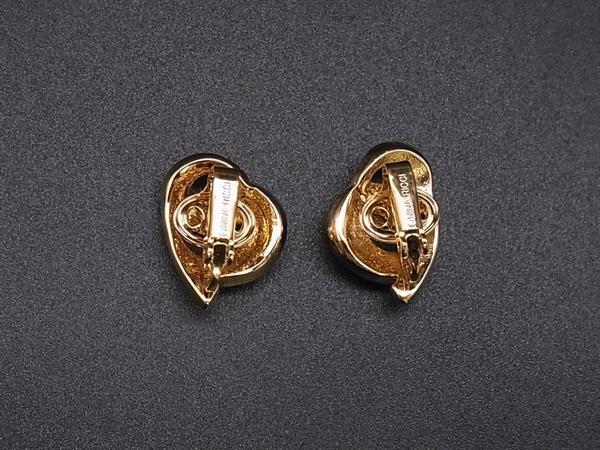 ■美品■ NINA RICCI ニナリッチ ラインストーン クリップ式 イヤリング アクセサリー レディース シルバー系×ゴールド系 DH7662_画像3