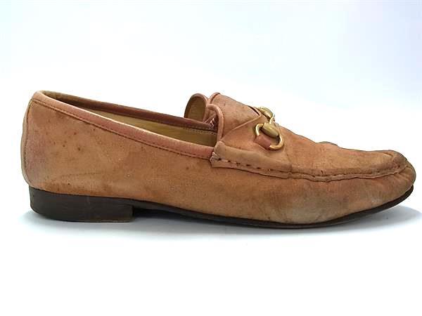 GUCCI グッチ ホースビット スエード ローファー 表記サイズ 37 (約24.0cm) 靴 シューズ レディース ベージュ系 DH4440_画像2