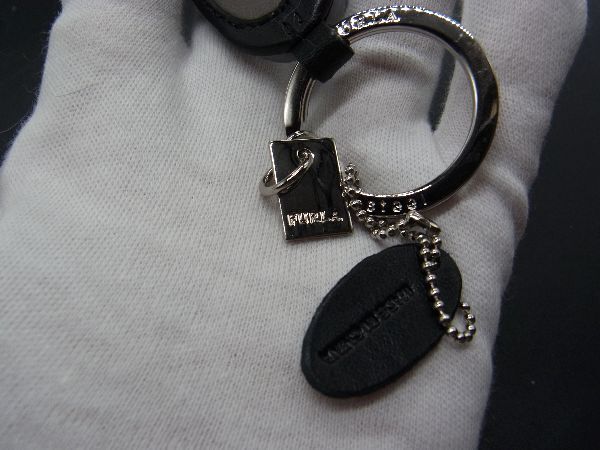 # прекрасный товар # FURLA Furla кожа обувь узор сумка очарование брелок для ключа кольцо для ключей оттенок черного DF1394