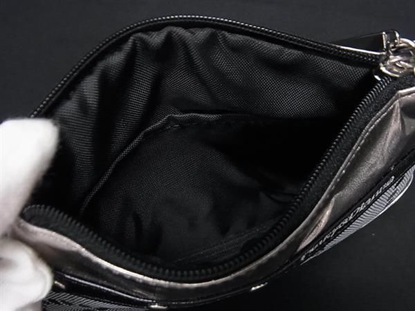 ■極美品■ PINKY & DIANNE ピンキーアンドダイアン キャンバス コットン マルチケース ハンカチーフ 2点セット グレー系 DF2346_画像3