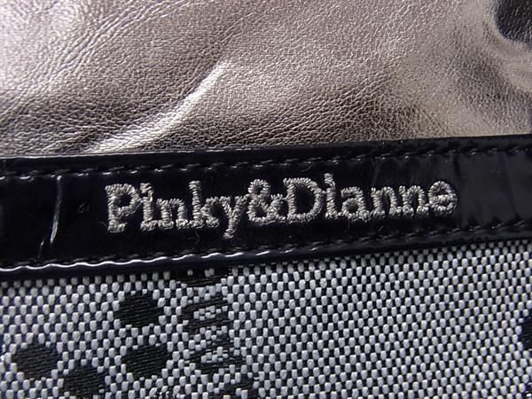 ■極美品■ PINKY & DIANNE ピンキーアンドダイアン キャンバス コットン マルチケース ハンカチーフ 2点セット グレー系 DF2346_画像4