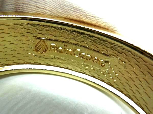 ■美品■ RainCaper マグノリア フラワー バングル ブレスレット アクセサリー レディース ホワイト系×ゴールド系 DH3077_画像4