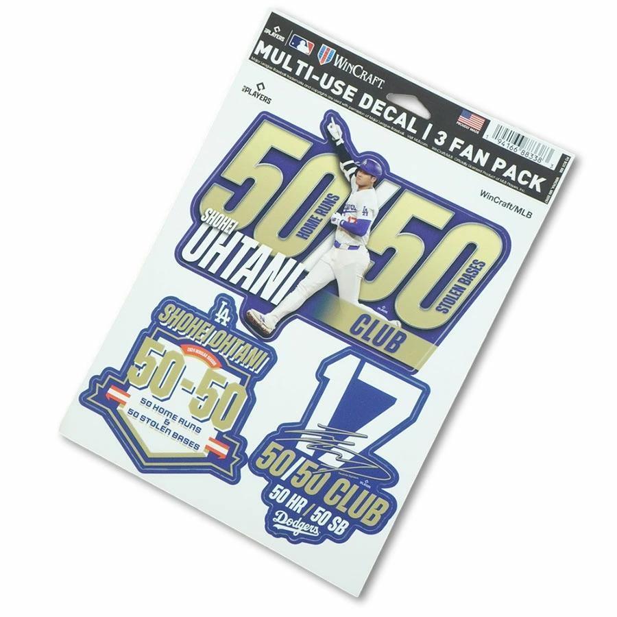 1 иен ~ большое количество выставляется большой . sho flat 50-50 набор наклеек MLB официальный официальный лицензия doja-s наклейка dodgers
