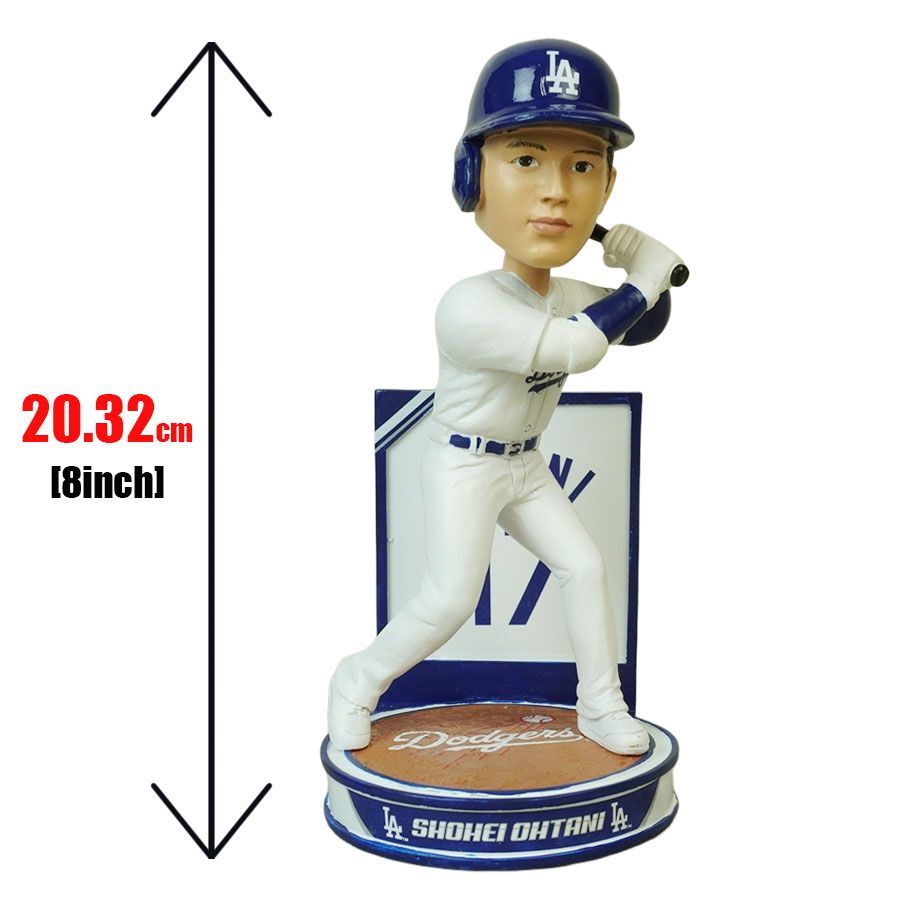 1円大量出品中！大谷翔平 ボブルヘッド 8インチ FOCO ロサンゼルス ドジャース メジャー 限定 公式グッズ シリアルナンバー 20.32cm 野球 _画像3