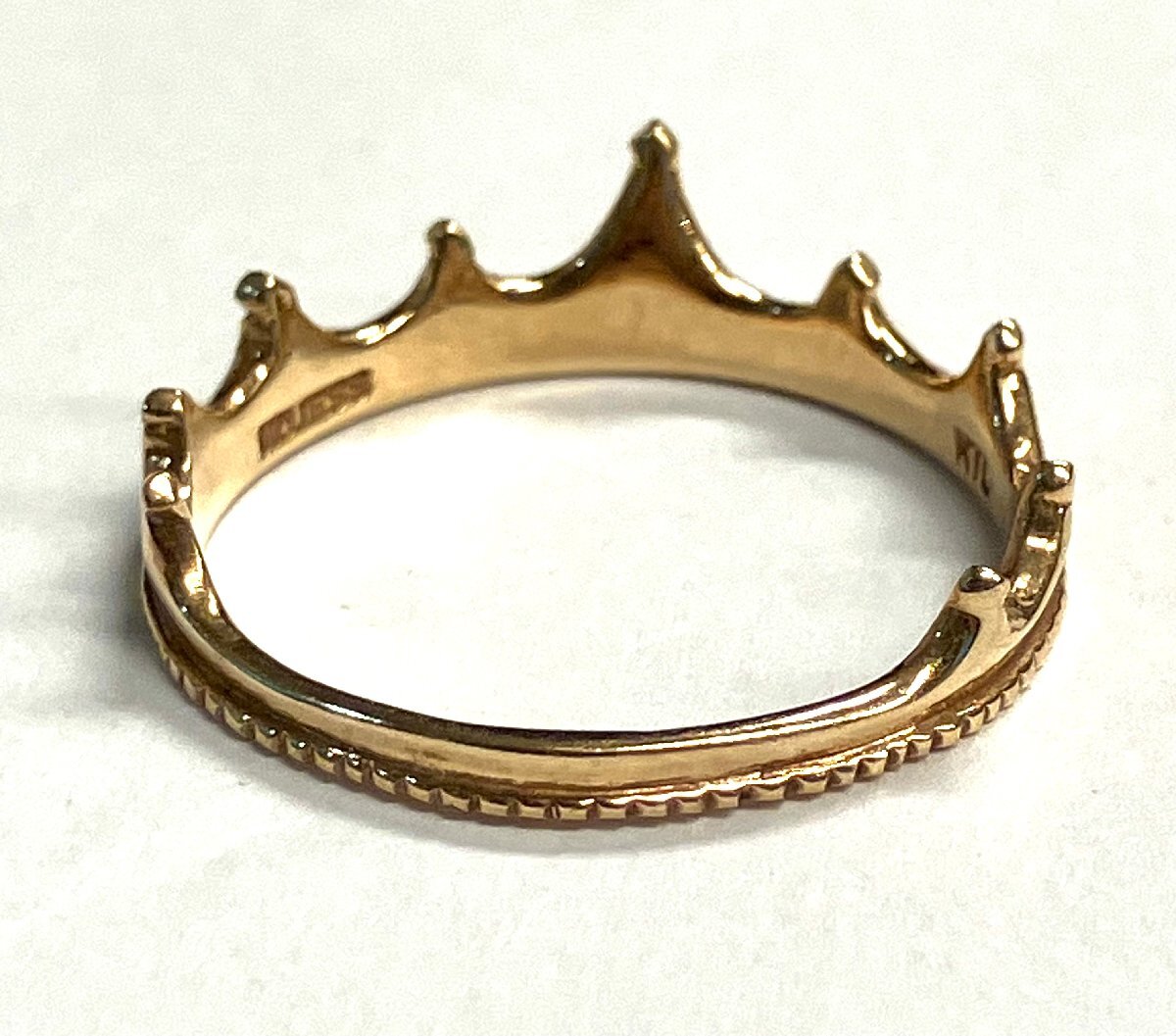 qoj.ZFX01　NOJESS　ノジェス　K10　ゴールド　王冠　クラウン　リング　11号_画像4