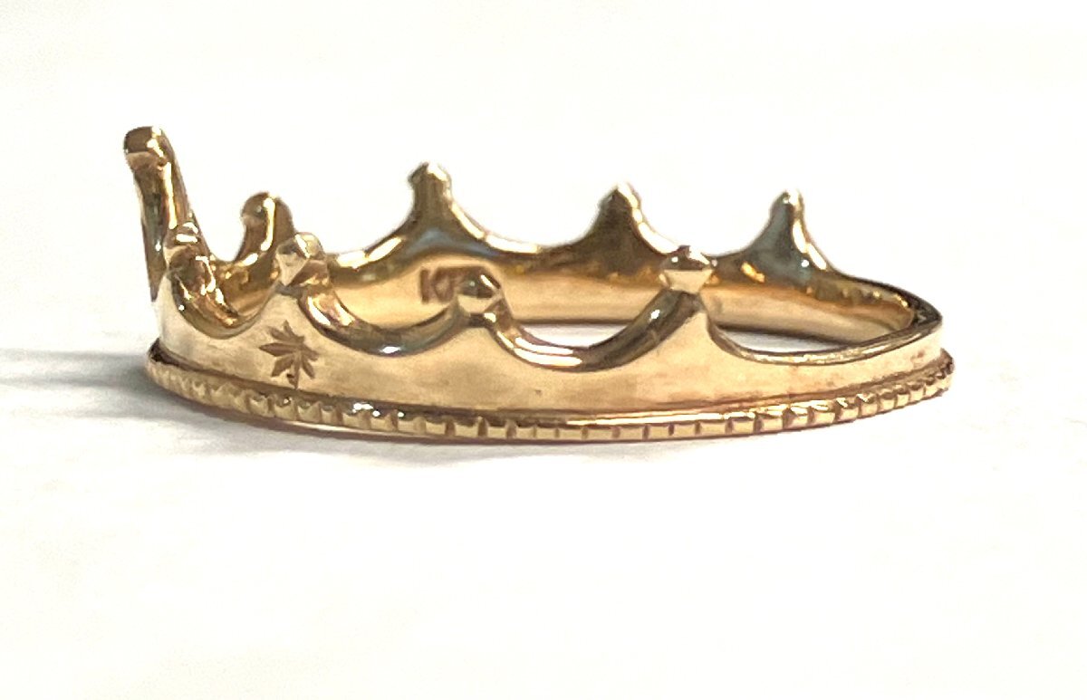 qoj.ZFX01　NOJESS　ノジェス　K10　ゴールド　王冠　クラウン　リング　11号_画像2